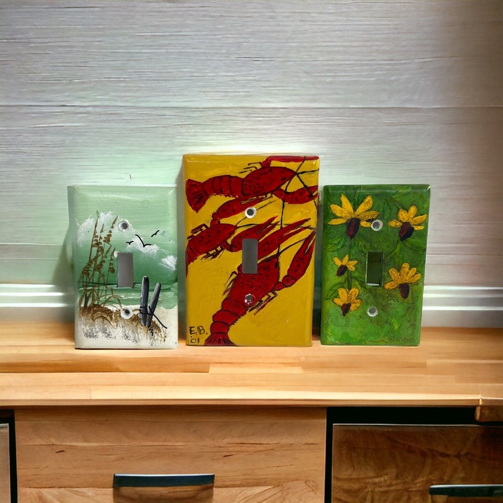 Painted Light Switch Plates By Local Artist Eunie Berard See Description